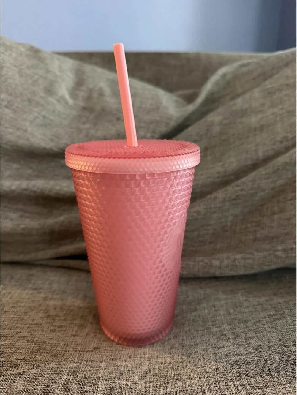 Starbucks Pink Lemonade Studded Bling Grande 16oz Soft Touch Tumbler Cup Matte
